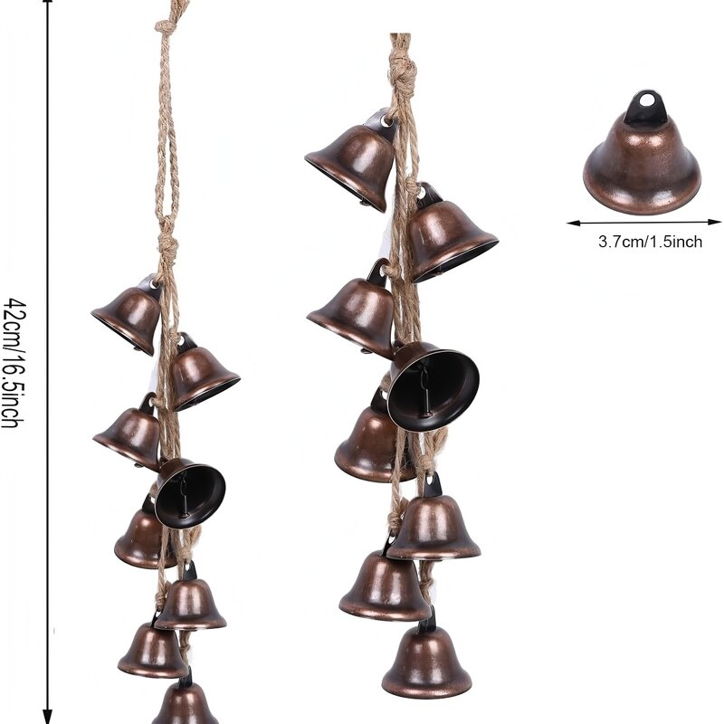 Jingle Bells Factory - OEM with Jute Hanging Rope Witch Bells