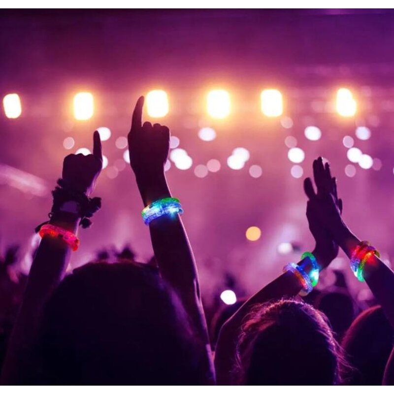 Led Bracelets Factory - OEM Light up Acrylic Bangle Party Favors