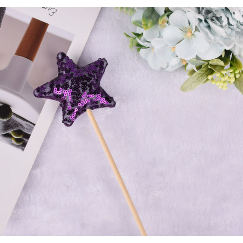 Star Wand Factory - OEM Sequins Stick Princess Cosplay Wood Handheld
