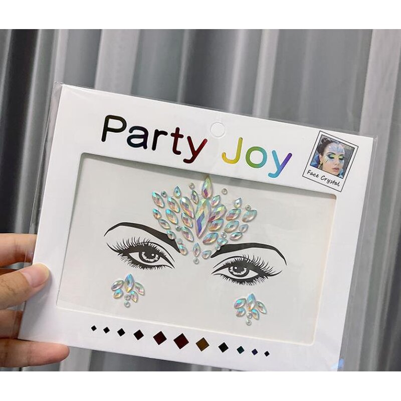 Face Crystal Stickers Factory - OEM 3D Jewels Gems Eye Luminous Tattoo