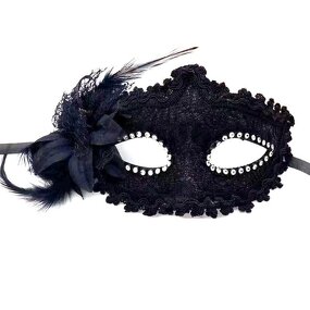 Masquerade Mask Factory - OEM Half Face Women Lace Flower Rhinestone