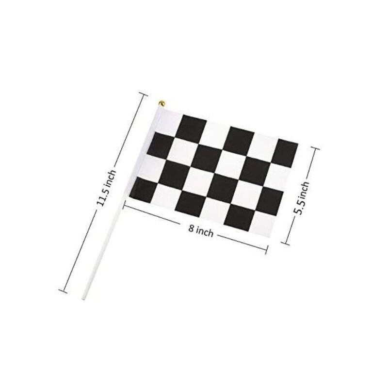 Racing Flag Factory - OEM Checkered Polyester Hand Held Stick Sport Events