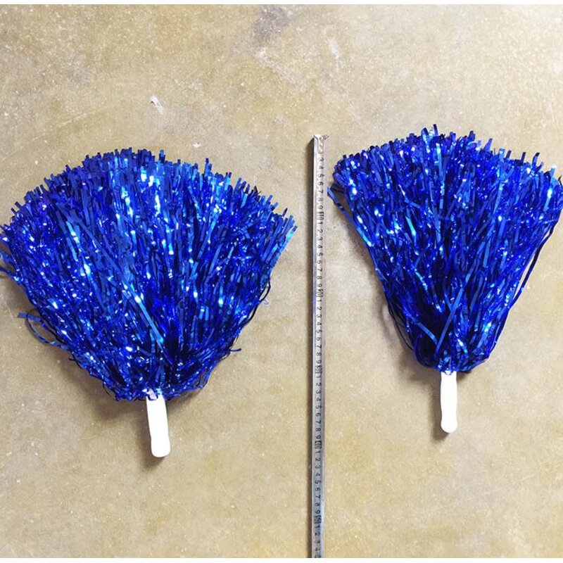 Cheerleading Pom Poms Factory - OEM Metallic Foil Tassels with Handle