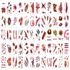 Tattoo Stickers Factory - OEM Zombie Blood Scars Realistic Wound Props