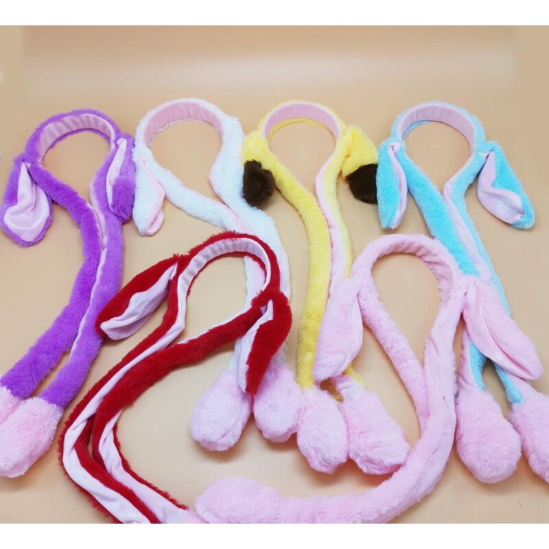 Led Headband Factory - OEM Jump Bunny Ear Plush Animal Move Headdress
