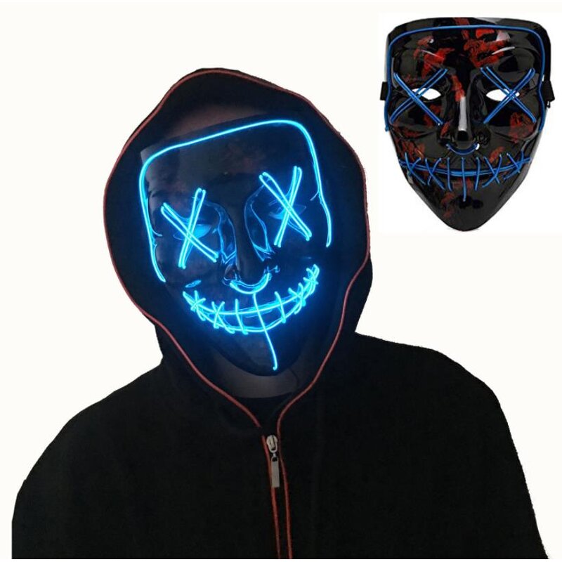 Led Mask Factory - OEM Light up Purge Glow Scary Halloween Party Props