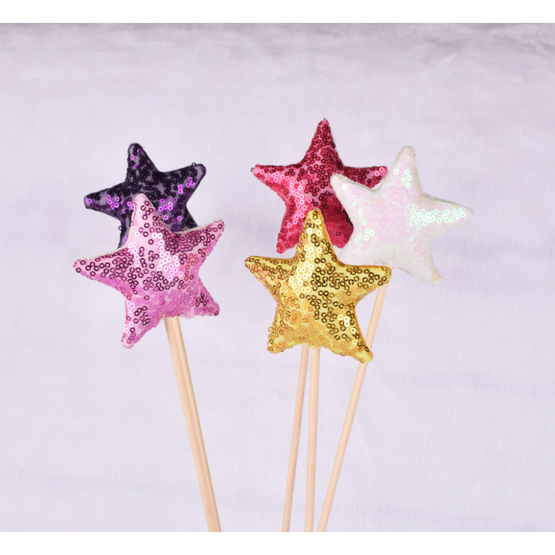 Star Wand Factory - OEM Sequins Stick Princess Cosplay Wood Handheld