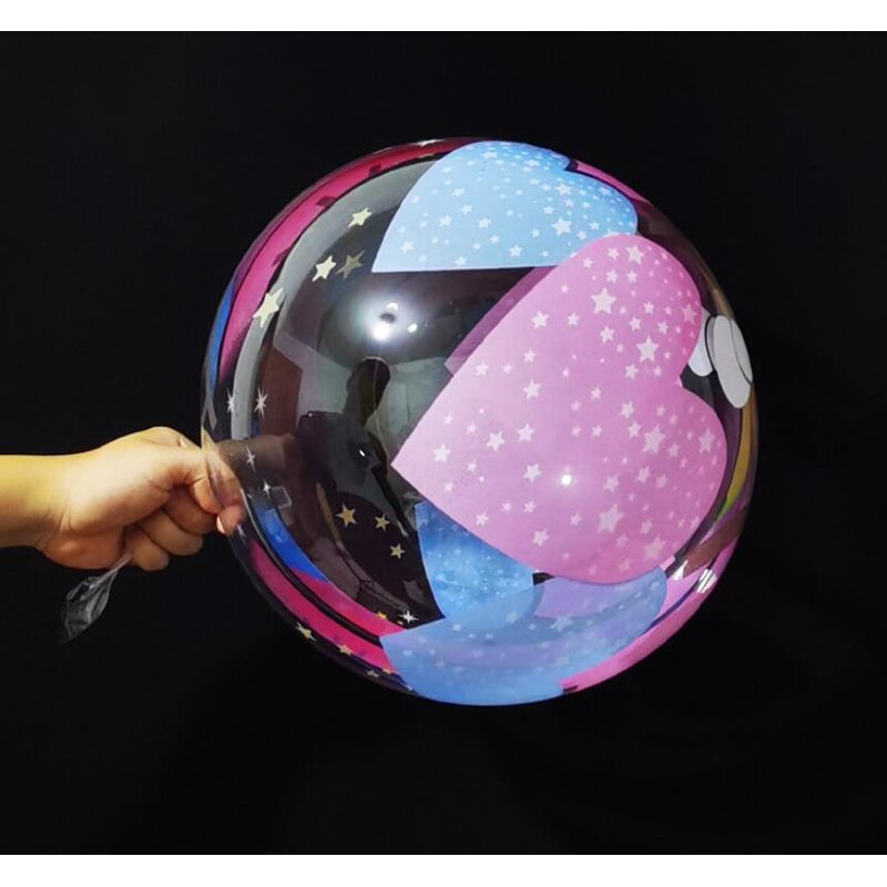 Bobo Balloon Factory - OEM 20'' Rainbow Clouds Transparent Bubble Balloons
