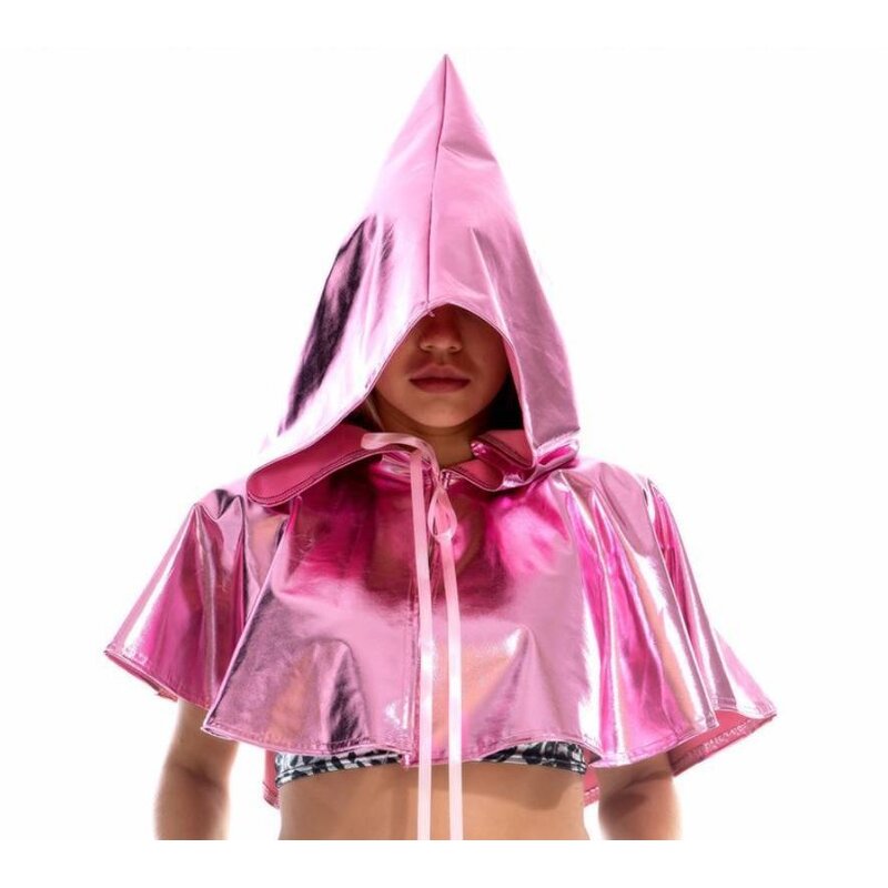 Metallic Hooded Cloak Factory - OEM Shiny Holographic Hood Cape Gothic