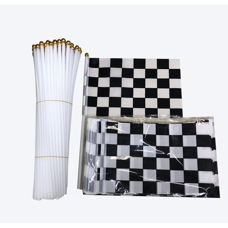 Racing Flag Factory - OEM Checkered Polyester Hand Held Stick Sport Events
