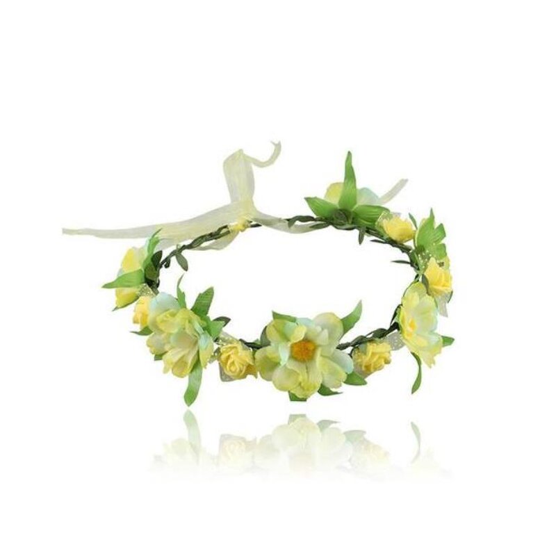 Floral Headbands Factory - OEM Adjustable Ribbon Flowers Crown Garland