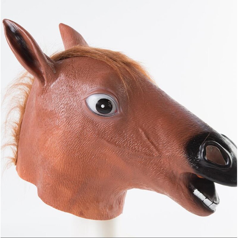 Horse Mask Factory - OEM Creepy Animal Head Hood Rubber Novelty Props