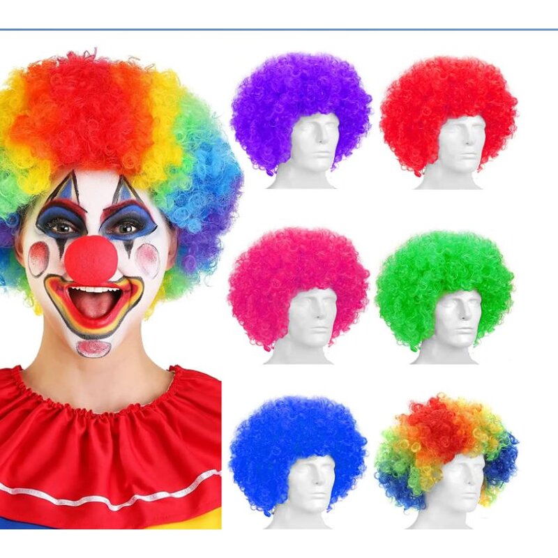 Clown Wig Hat Factory - OEM Disco Party Colorful Football Fans Fluffy