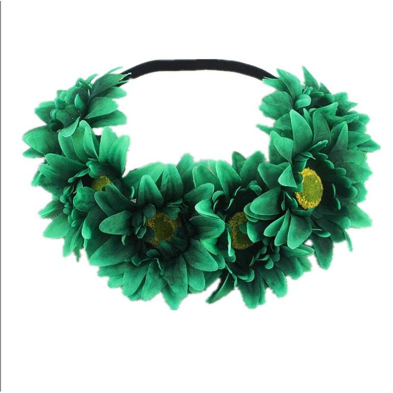 Sunflower Crown Factory - OEM Big Flower Garland Hawaiian Stretch Headpiece