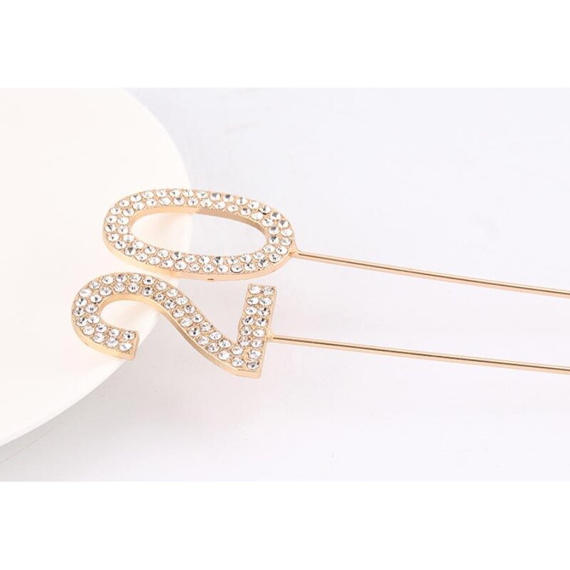 Cake Topper Factory - OEM Number 0-9 Bling Rhinestone Happy Birthday