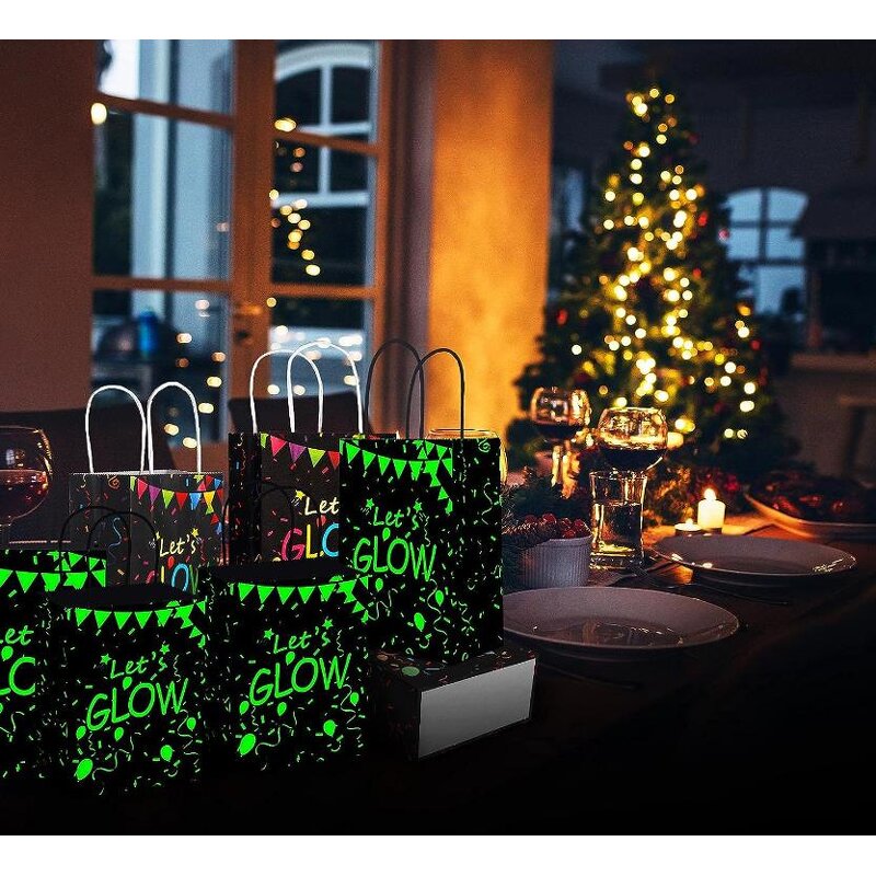 Party Favor Bags Factory - OEM Neon Theme Luminous Gift Wrap Treats