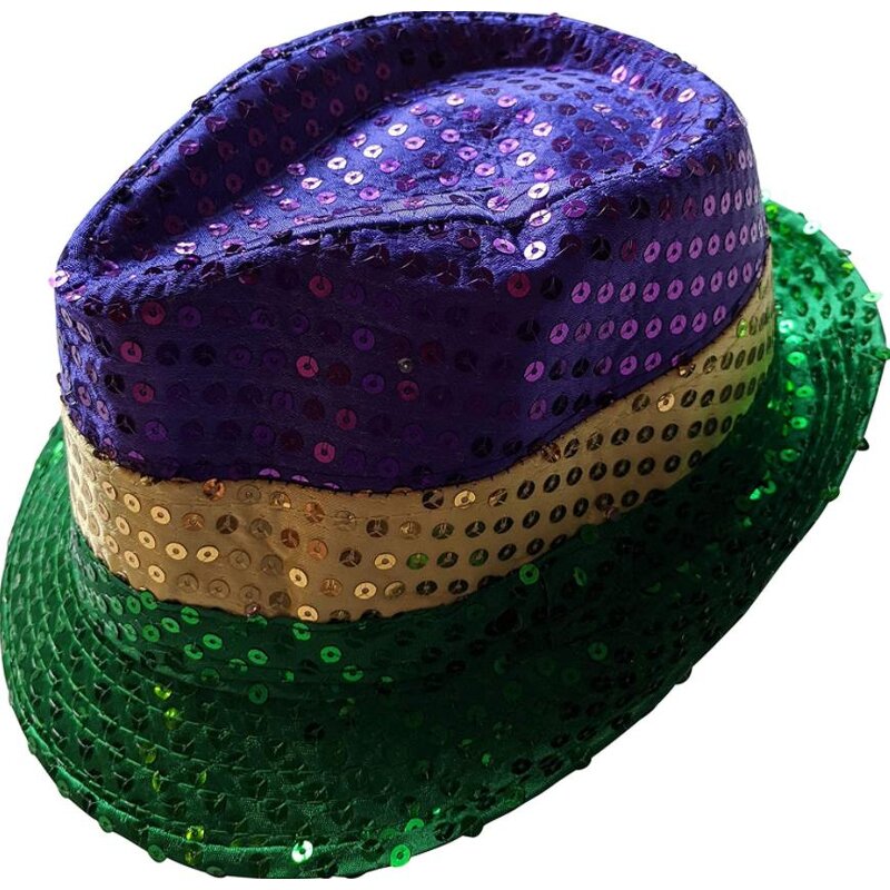 Fedora Hat Factory - OEM Adult Mardi Gras Sequin Dress-up Costume