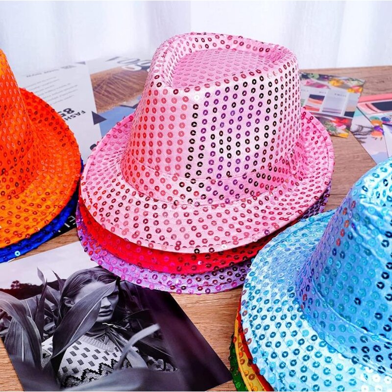 Jazz Hat Factory - OEM Sequins Retro Disco Dancing Western Cosplay