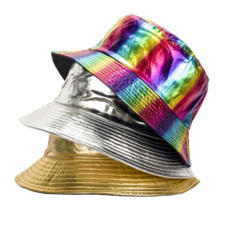 Fisherman Hat Factory - OEM Unisex Laser Metallic Holographic Bucket Cap
