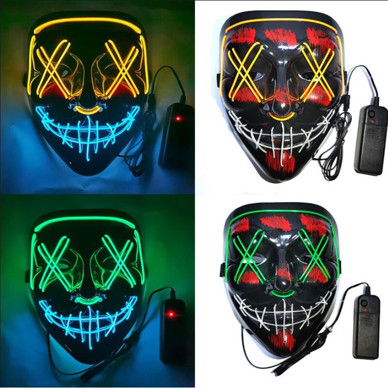 Led Mask Factory - OEM Light up Purge Glow Scary Halloween Party Props