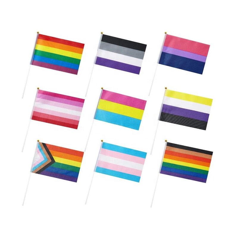 Pride Flag Factory - OEM Rainbow Gay Mini Hand Held Stick Festival