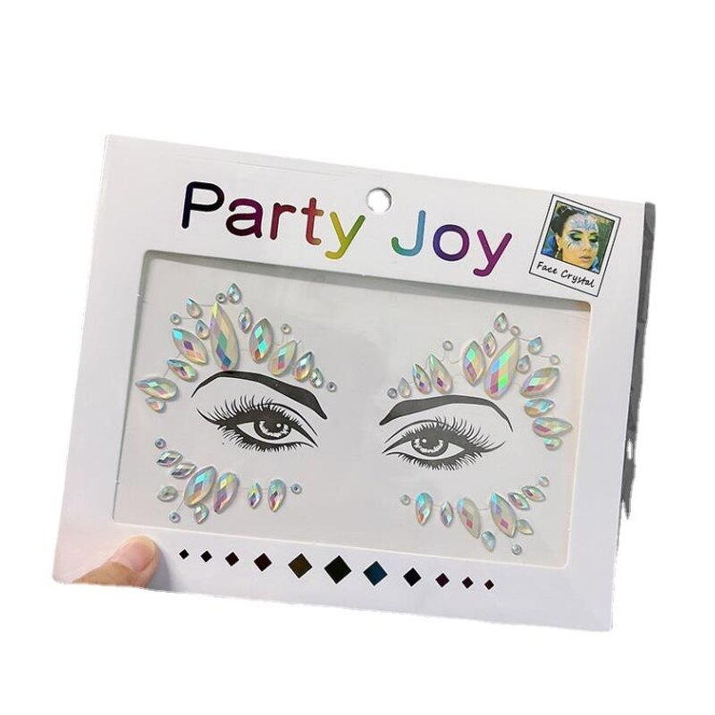 Face Crystal Stickers Factory - OEM 3D Jewels Gems Eye Luminous Tattoo