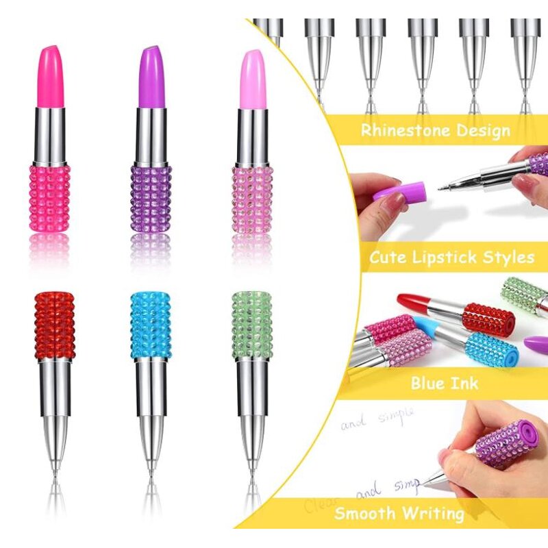Ballpoint Pen Factory - OEM Rhinestone Crystal Lipstick Shape Novelty