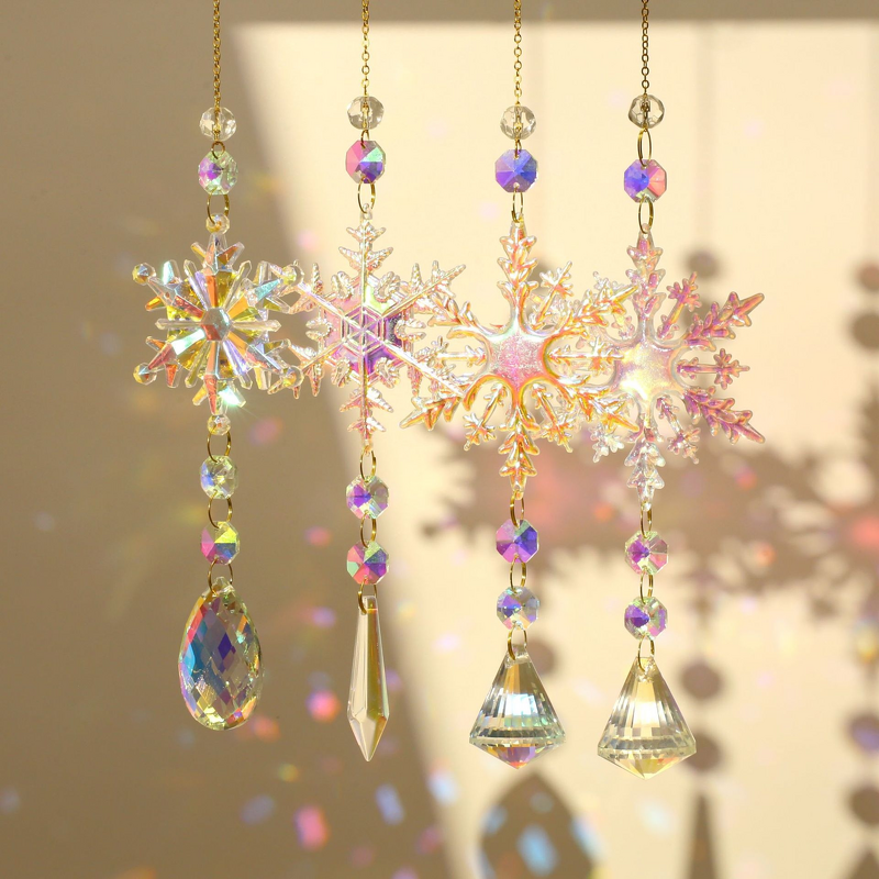 Snowflake Ornament Factory - OEM Colorful Crystal Chandelier Pendant