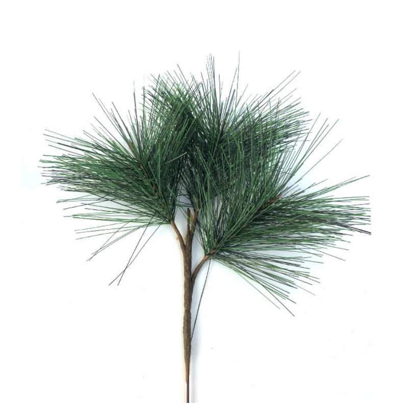 Artificial Pine Needles Factory - OEM Green Branches Christmas DIY Wreath