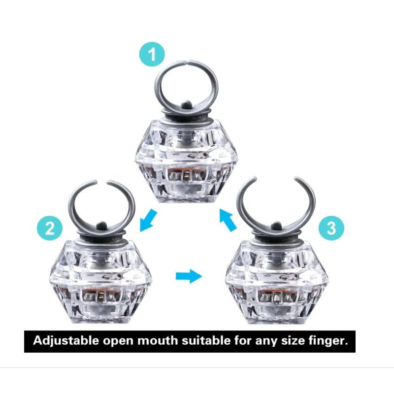 Light up Rings Factory - OEM Flashing Plastic Diamond Bling Party Favors