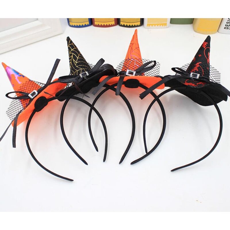 Halloween Headband Factory - OEM Witch Mini Top Hat Hairband Cosplay