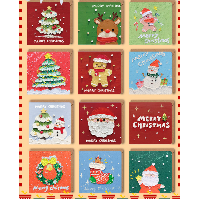 Christmas Cards Factory - OEM Merry Xmas Greeting Cards with Envelope