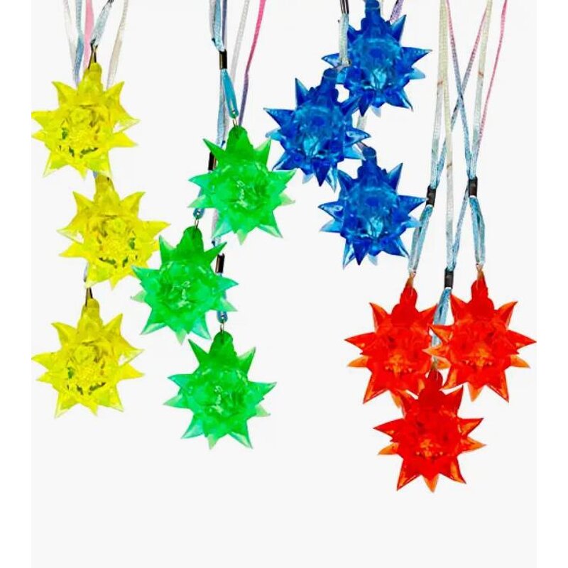 Flashing Pendant Necklace Factory - OEM Light-Up Star Party Favors Jewelry
