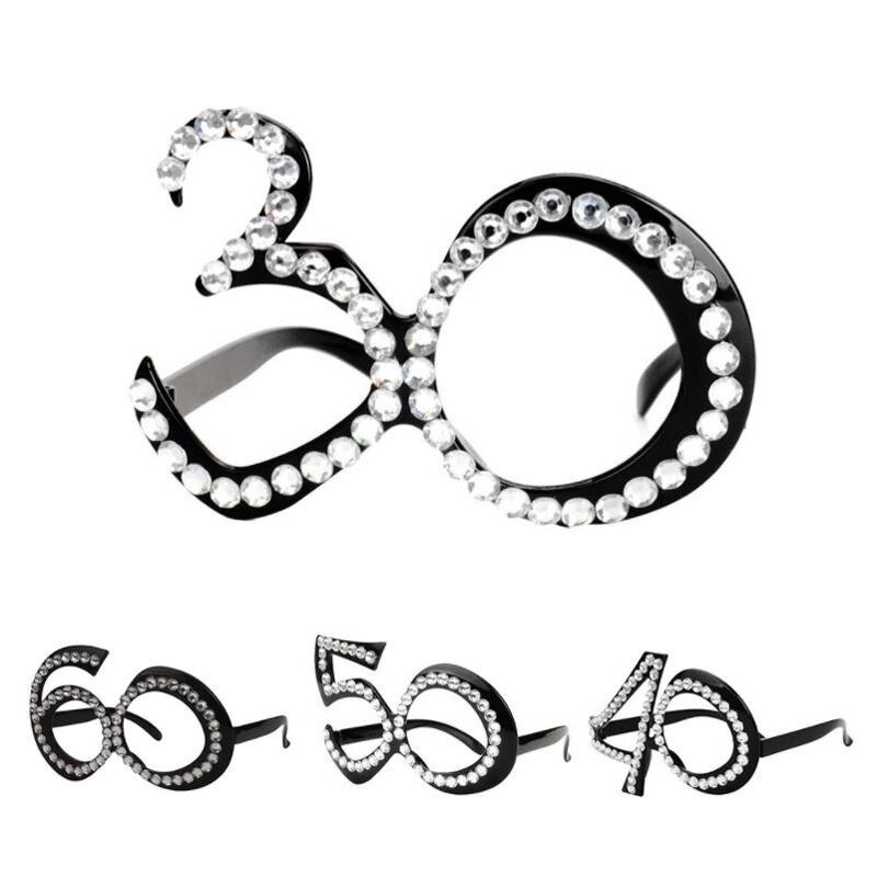 Birthday Glasses Factory - OEM Number Crystal Frame Party Favor Decoration