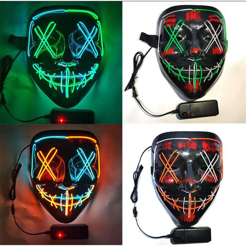 Led Mask Factory - OEM Light up Purge Glow Scary Halloween Party Props
