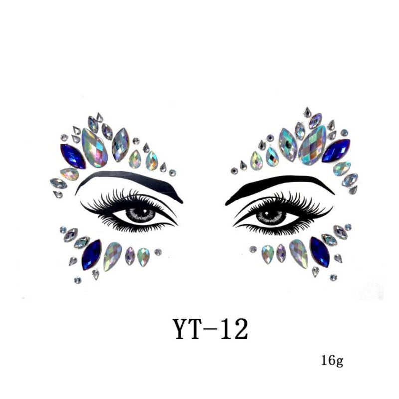 Rhinestone Tattoo Stickers Factory - OEM Festival Tears Rave Party Eyes