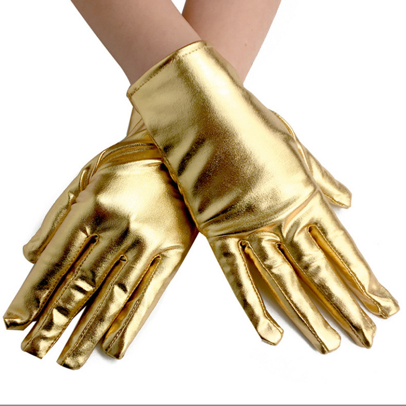 Metallic Gloves Factory - OEM Women Shiny Spandex Leather Hand Accessories