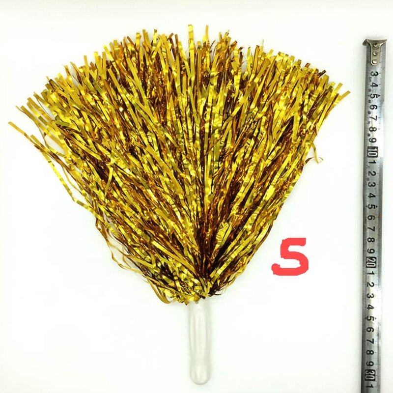Cheerleading Pom Poms Factory - OEM Kids Metallic Foil Hand Flowers Baton
