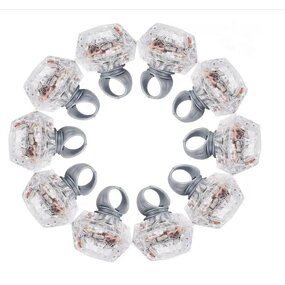 Light up Rings Factory - OEM Flashing Plastic Diamond Bling Party Favors