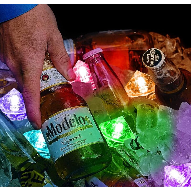 Led Ice Cube Factory - OEM Heart Multi-Color Flashing Liquid Activation