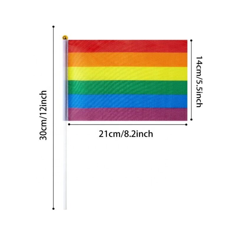 Pride Flag Factory - OEM Rainbow Gay Mini Hand Held Stick Festival