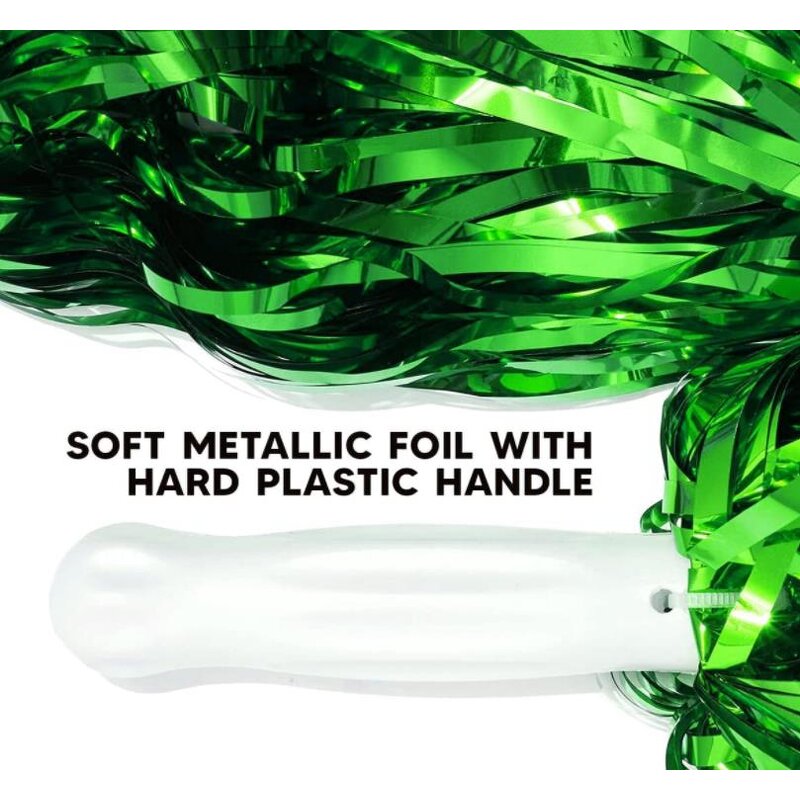 Cheerleading Pom Poms Factory - OEM Metallic Foil Tassels with Handle