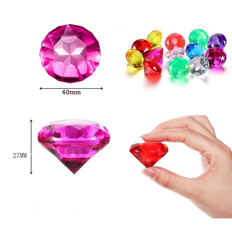 Crystal Diamond Factory - OEM 40MM Large Gemstone Jewels Display Crafts