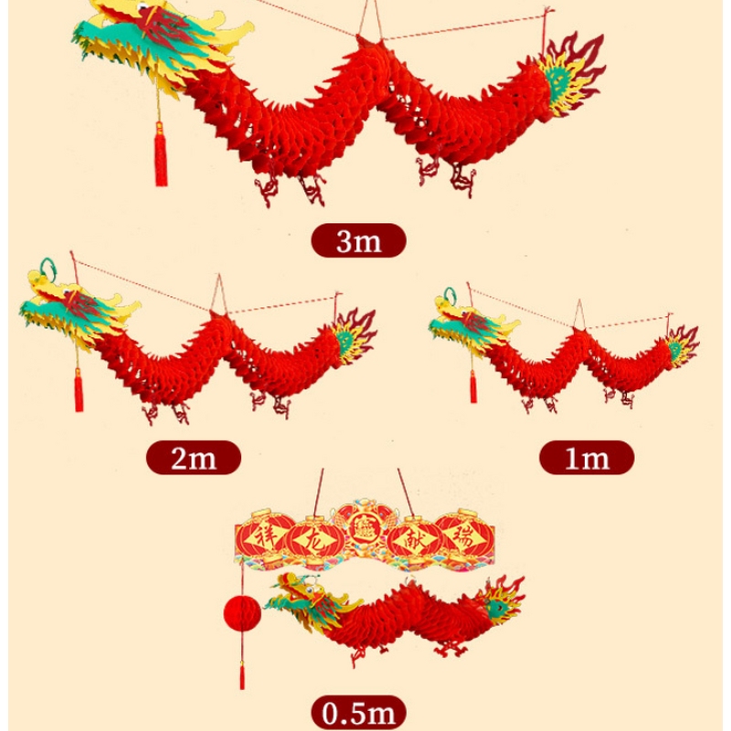 Dragon Garland Factory - OEM 3D Chinese New Year Lantern Decoration