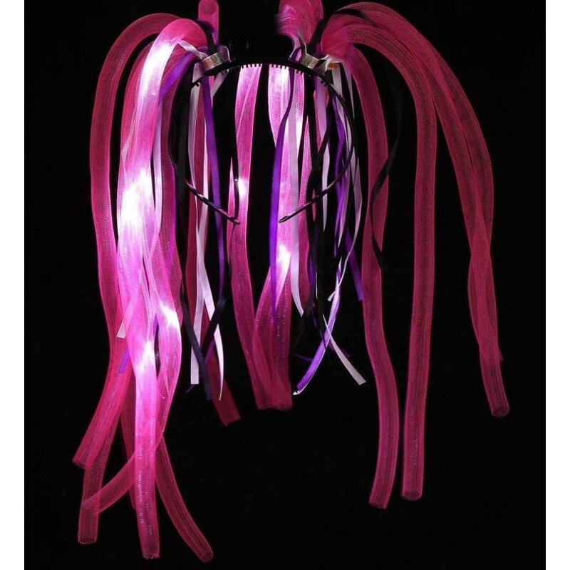 Led Headband Factory - OEM Flash Noodle Hair Hoop Glow Braids Headdress