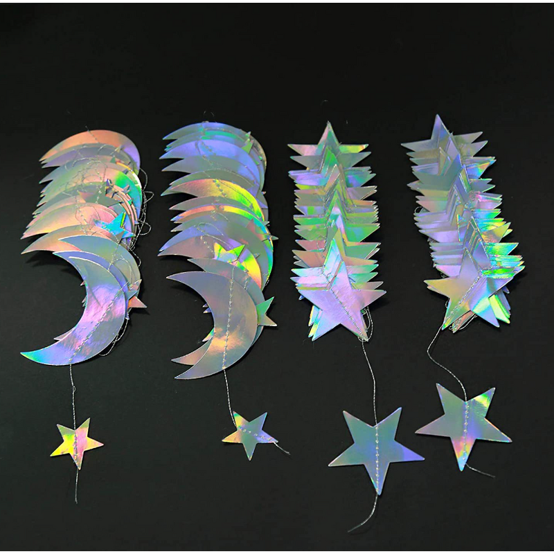 Star Garland Factory - OEM Metallic Laser Crescent Streamer Baby Shower
