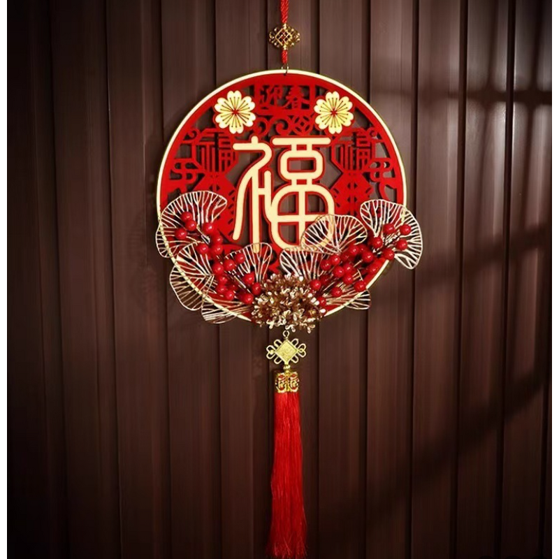 Wall Hanging Charm Factory - OEM Fu Character Tassel New Year Ornament