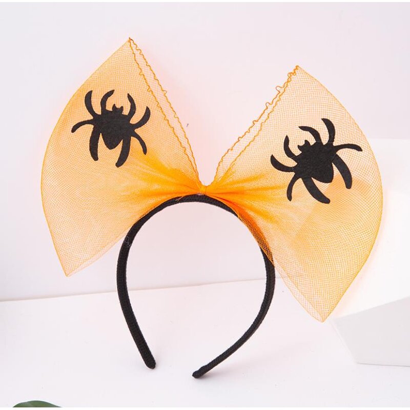 Halloween Headband Factory - OEM Spider Cat Ghost Mesh Bow Knot Hair Hoop