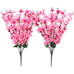 Peach Blossom Bouquet Factory - OEM Artificial Silk Flower Wedding Decor