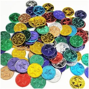 Plastic Gold Coins Factory - Bulk Pirate Halloween Treasure Hunt Favors
